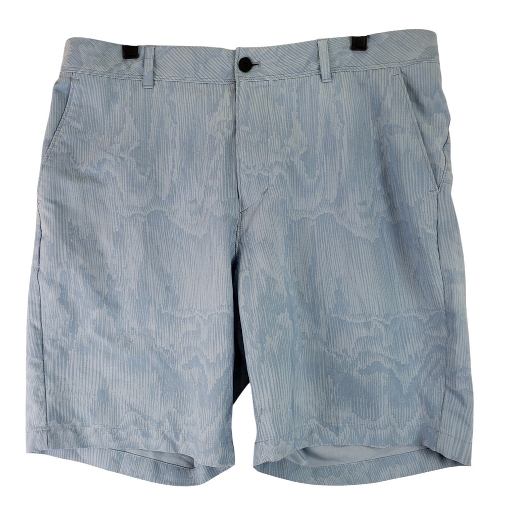 VRST Performance Golf Shorts Mens 38 Blue Abstract Stretch Athletic Tech Casual